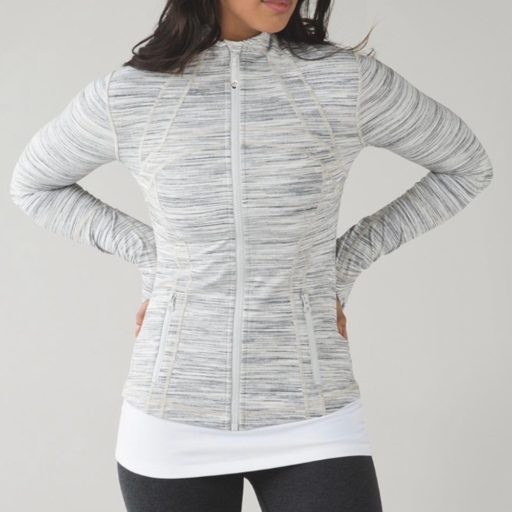 lululemon Define Jacket 8 Space Dye Silver Spoon EUC